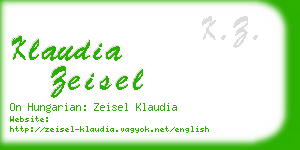 klaudia zeisel business card